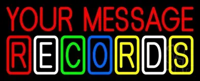 Custom Multicolor Records Block 2 LED Neon Sign