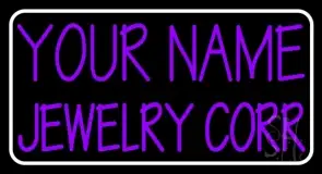Custom Purple Jewelry White Border LED Neon Sign