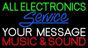 Custom Red Music And Sound Blue Service LED Neon Sign