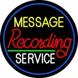 Custom Red Recording White Service And Blue Border LED Neon Sign