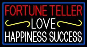 Fortune Teller Love Happiness Success With Phone Number LED Neon Sign