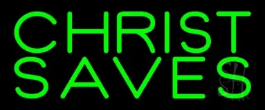 Green Christ Saves LED Neon Sign