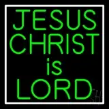 Green Jesus Christ Is Lord LED Neon Sign
