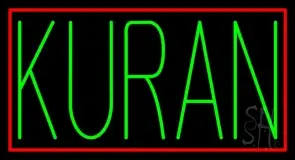 Green Kuran With Border LED Neon Sign