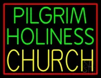 Green Pilgrim Holiness Yellow Church LED Neon Sign