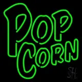 Green Popcorn LED Neon Sign