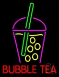 Bubble Tea With Glass LED Neon Sign