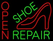 Green Shoe Repair With Sandal Open LED Neon Sign