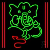 Lord Ganesha With Line LED Neon Sign