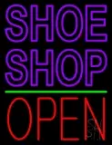 Purple Double Stroke Shoe Shop Open LED Neon Sign