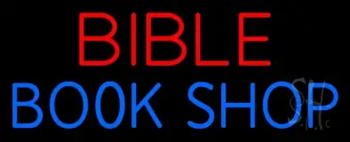 Red Bible Blue Book Shop LED Neon Sign