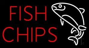 Fish Chips Block LED Neon Sign