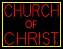 Red Church Of Christ LED Neon Sign