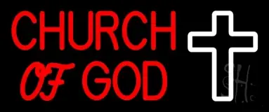 Red Church Of God LED Neon Sign