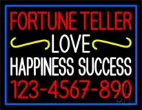 Fortune Teller Love Happiness Success with Phone Number LED Neon Sign