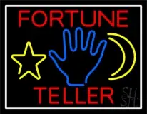 Red Fortune Teller With Logo LED Neon Sign