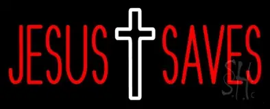 Red Jesus Saves LED Neon Sign