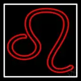 Red Leo LED Neon Sign