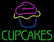 Green Cupcakes With Cupcake LED Neon Sign