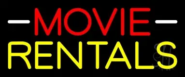 Red Movie Yellow Rentals LED Neon Sign