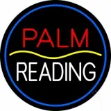Red Palm Yellow Line White Reading LED Neon Sign