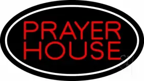 Red Prayer House LED Neon Sign
