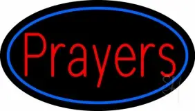 Red Prayers LED Neon Sign