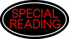 Red Special Reading White Border LED Neon Sign