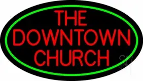Red The Downtown Church LED Neon Sign