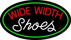 Red Wide Width White Shoes LED Neon Sign