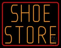 Shoe Store With Red Border LED Neon Sign