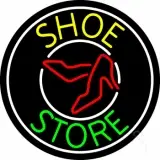 Shoe Store With White Border LED Neon Sign