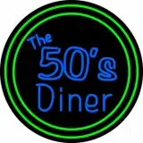 The 50s Diner Circle LED Neon Sign