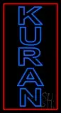Vertical Blue Kuran LED Neon Sign