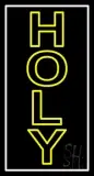 Vertical Yellow Holy LED Neon Sign