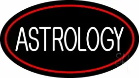 White Astrology Block Red LED Neon Sign
