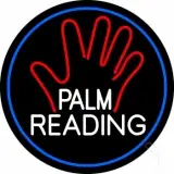 White Palm Reading Border LED Neon Sign