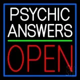 White Psychic Answers Red Open Green Line LED Neon Sign
