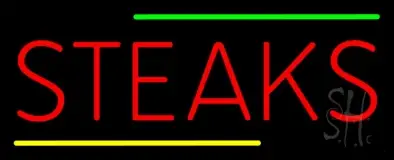 Red Steaks LED Neon Sign