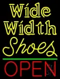 Wide Width Shoes Open LED Neon Sign