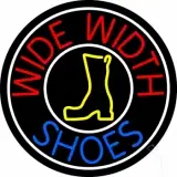 Wide Width Shoes With White Border LED Neon Sign