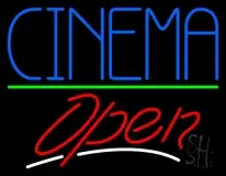 Blue Cinema Open LED Neon Sign