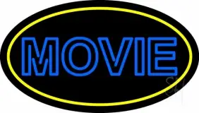 Blue Double Stroke Movie LED Neon Sign