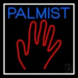 Blue Palmist Red Palm White Border LED Neon Sign