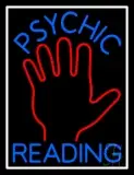 Blue Psychic Reading With White Border LED Neon Sign