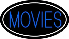 Movies With Border LED Neon Sign