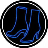 Pair Of Boots With Border LED Neon Sign