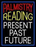 Palmistry Reading Blue Border LED Neon Sign