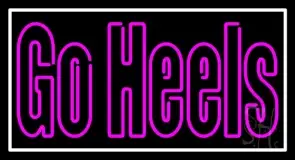 Pink Go Heels With Border LED Neon Sign