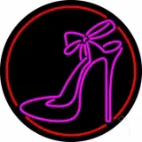 Pink High Heels With Ribbon LED Neon Sign